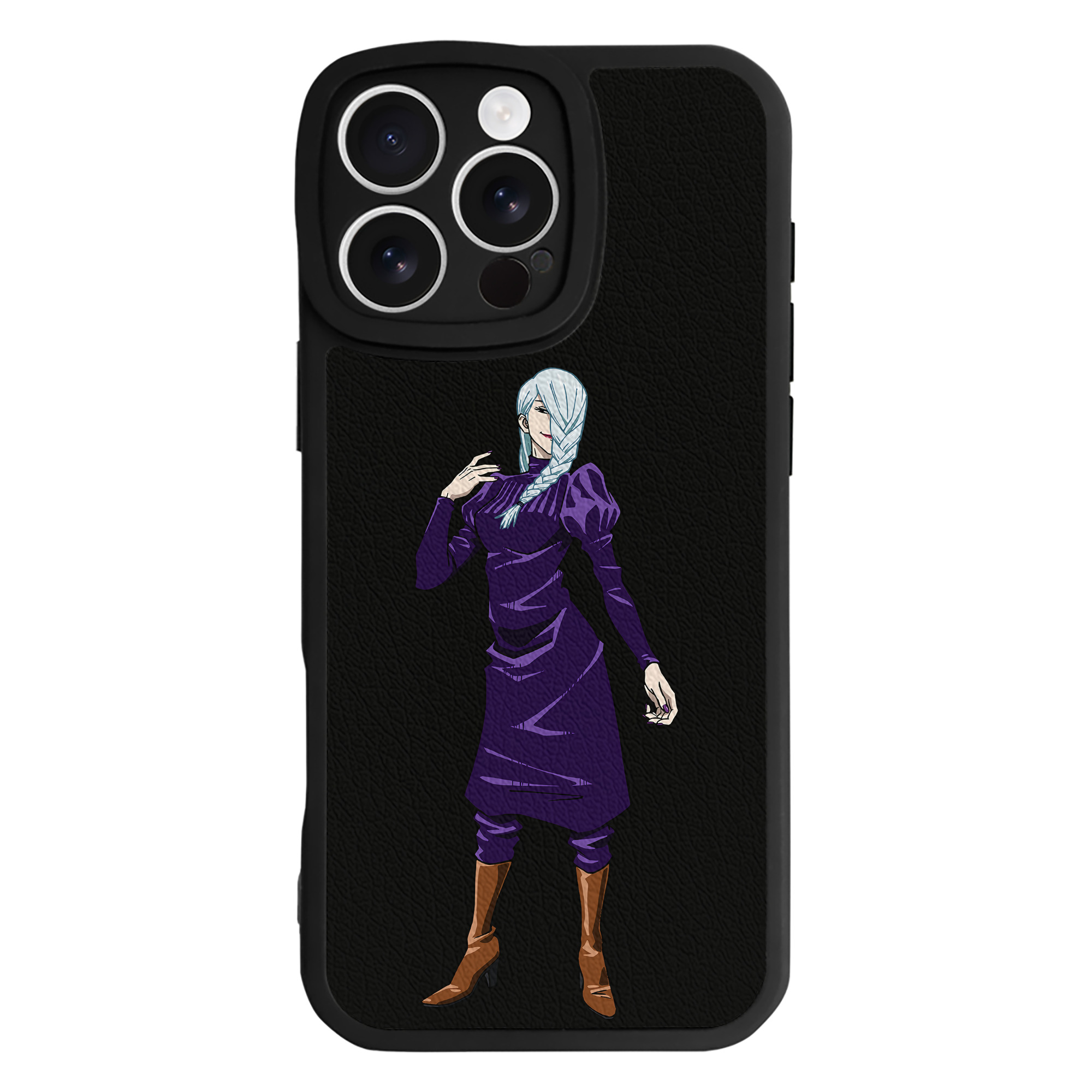 （画像用） 呪術廻戦 Jujutsu Kaisen 【iPhone 16シリーズ対応】シリコンスマホケース（レザー調） 材質：シリコン